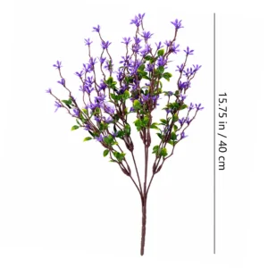 Specification diagram for purple artificial Jasmine Flower Bush