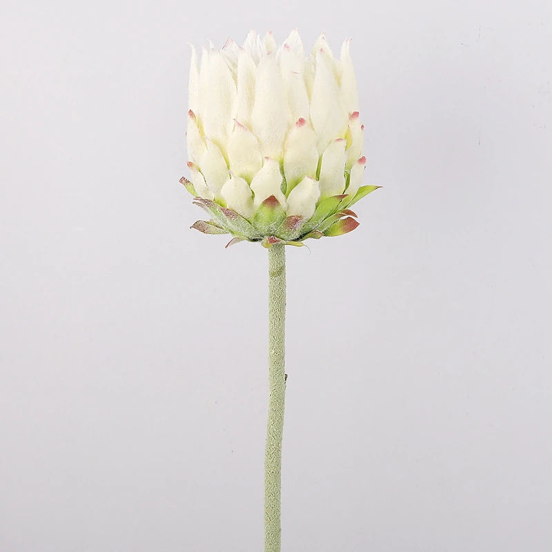 Cream artificial king protea flower stem