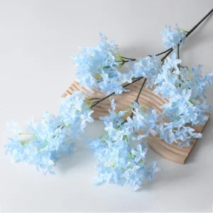 Blue artificial larkspur spray