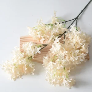 Cream artificial larkspur spray