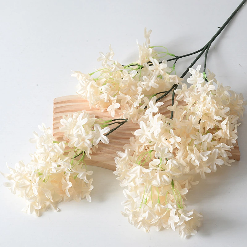 Cream artificial larkspur spray