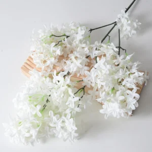 White artificial larkspur spray