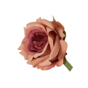 Alternate view of deep rose artificial Layered Rose Flower Head