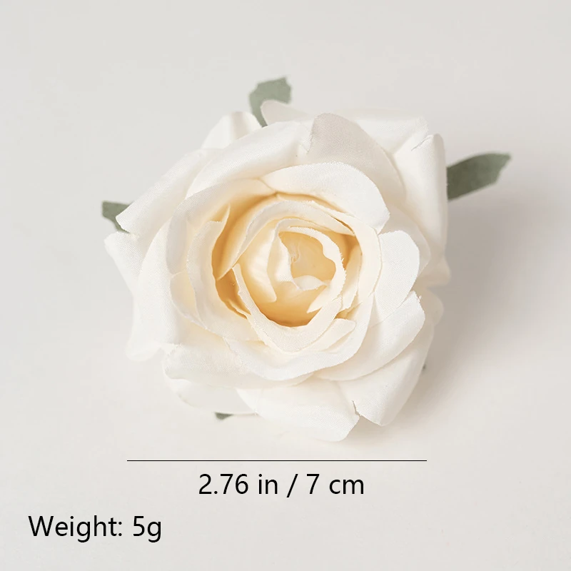 Specification diagram for white artificial Layered Rose Flower Head
