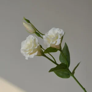White artificial lisianthus stem