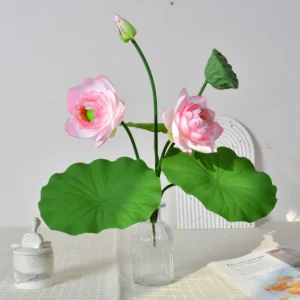Light Pink artificial lotus flower bush