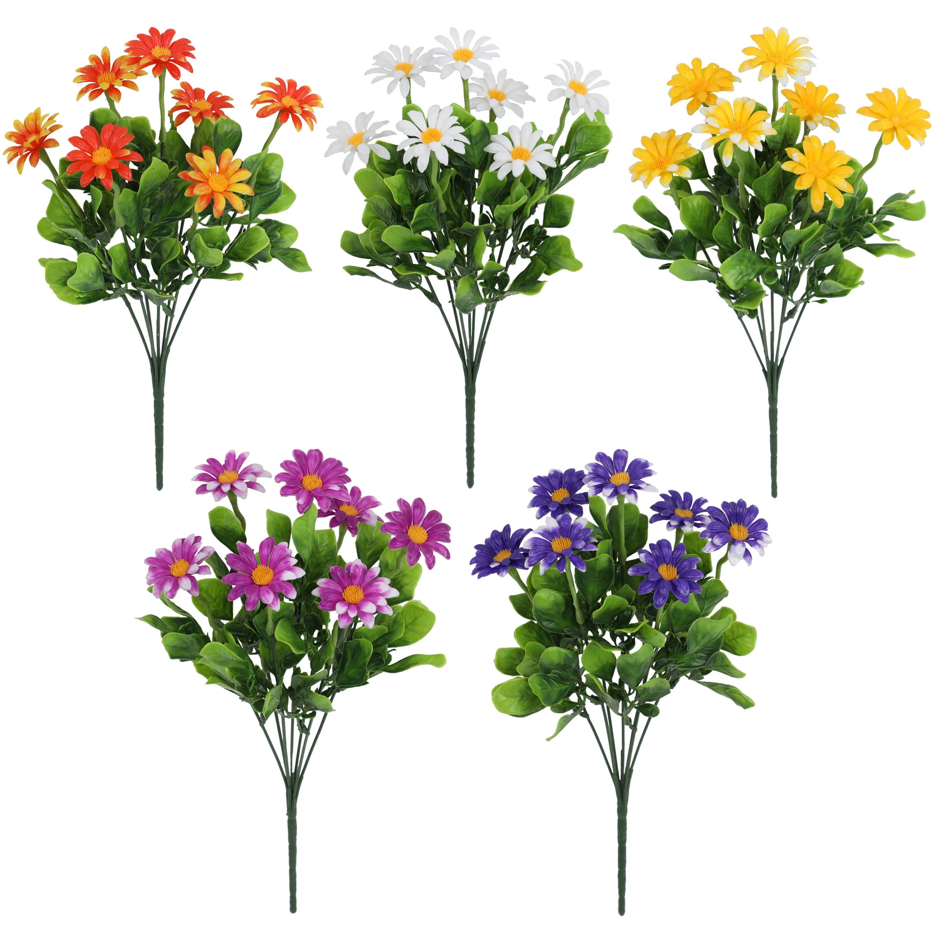 Colores disponibles para flor artificial mini margarita arbusto