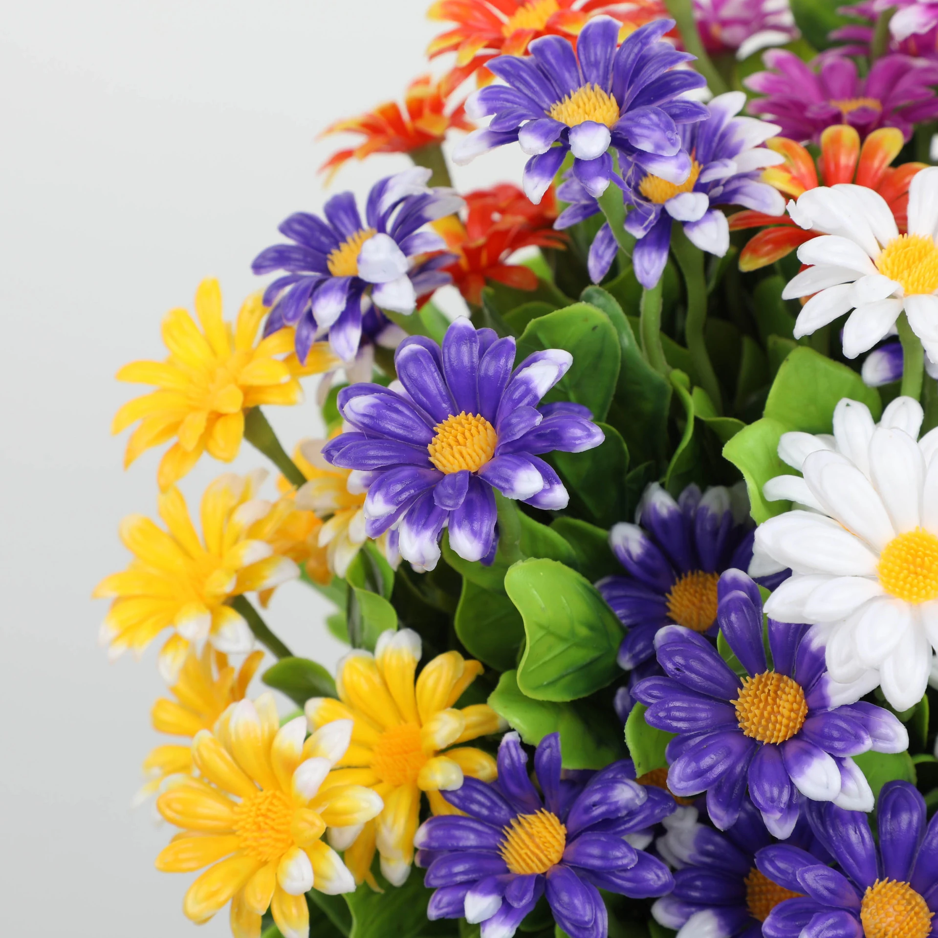 Close-up of artificial mini daisy flower bush flower