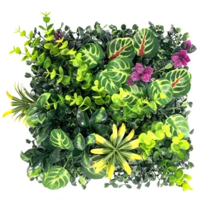Colorful Croton Mix artificial mixed green wall panel