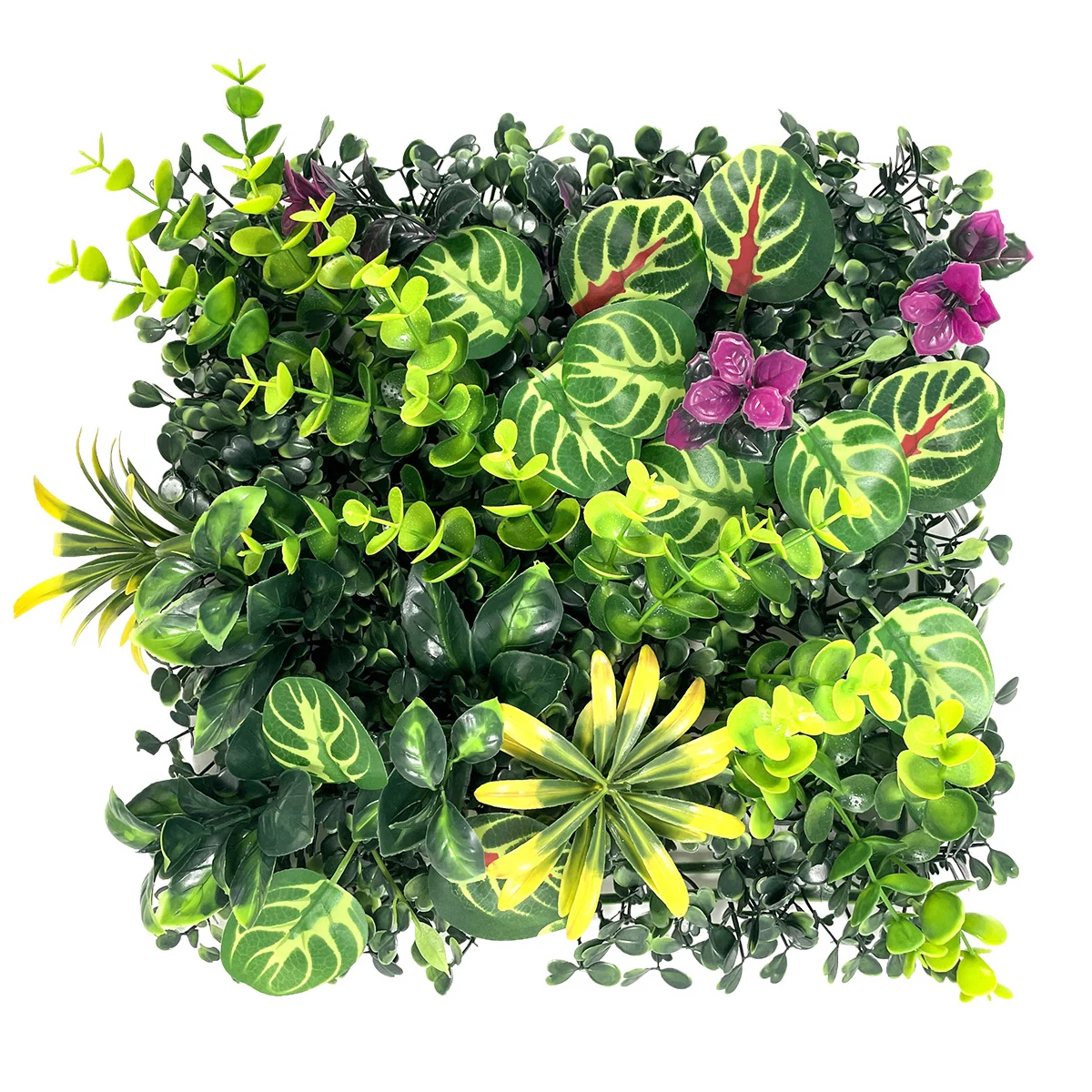 Colorful Croton Mix artificial mixed green wall panel