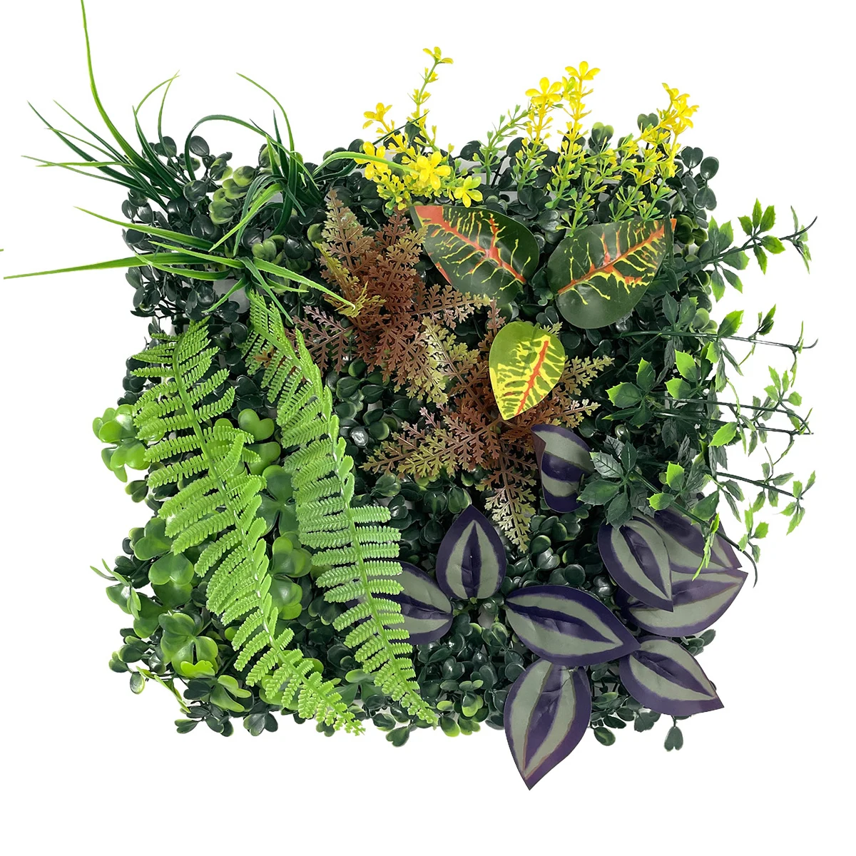 Fern Tradescantia Mix artificial mixed green wall panel