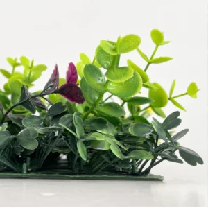 Panel Side View artificial mixed green wall panel