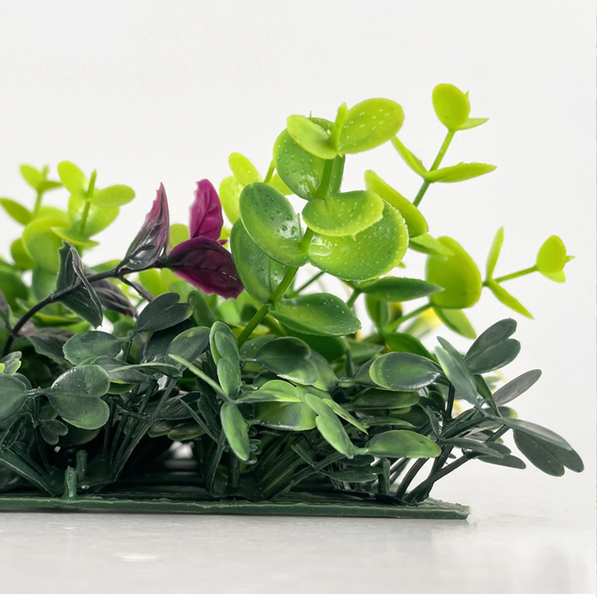 Panel Side View artificial mixed green wall panel