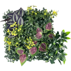 Purple Calathea Mix artificial mixed green wall panel