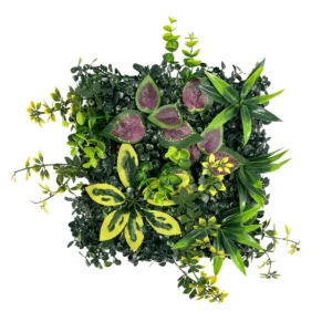 Purple Leaf Mix artificial mixed green wall panel