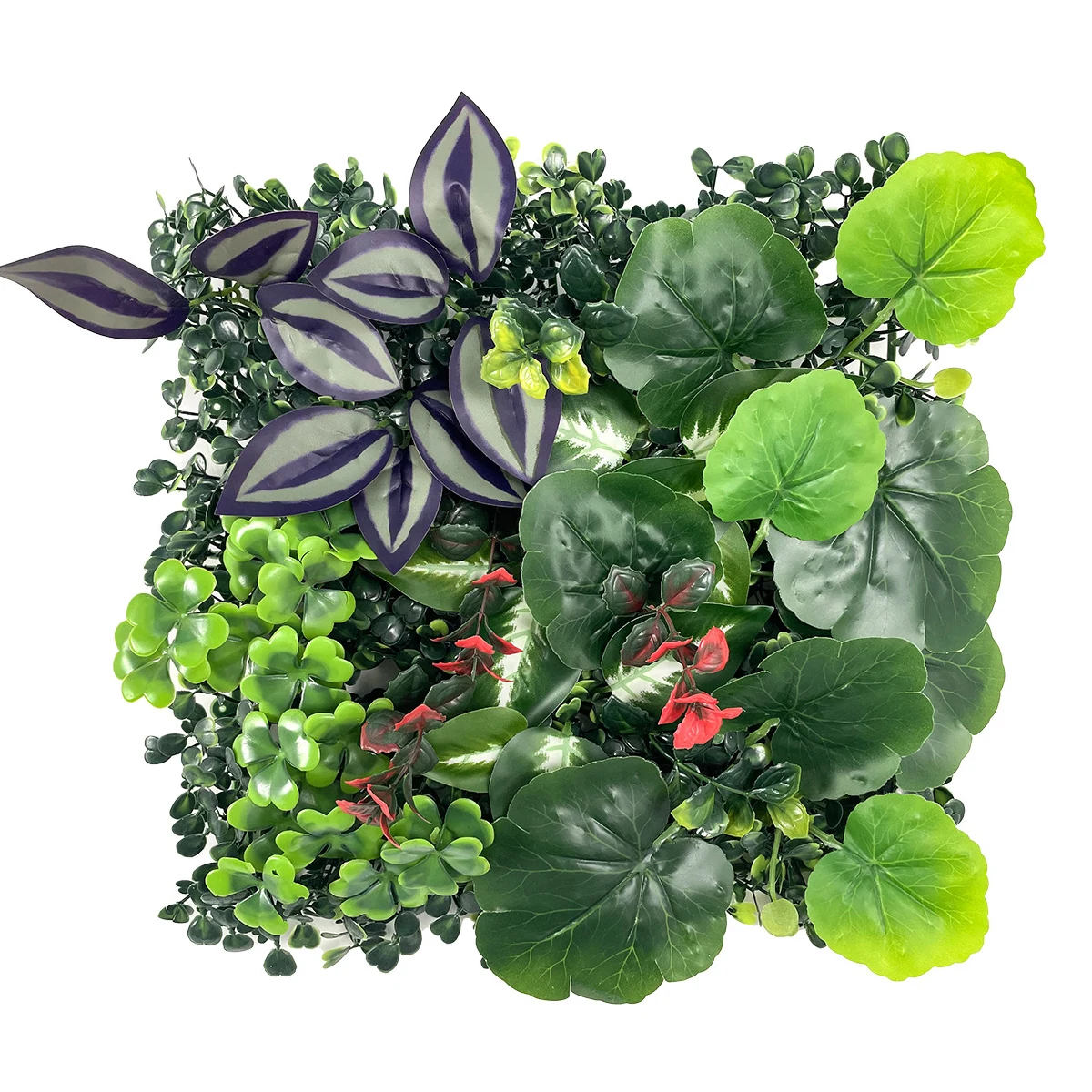 Purple Tradescantia Mix artificial mixed green wall panel