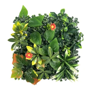 Red Flower Tropical Mix artificial mixed green wall panel