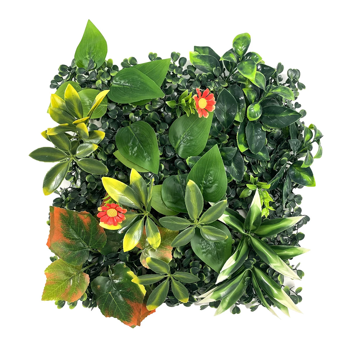 Red Flower Tropical Mix artificial mixed green wall panel