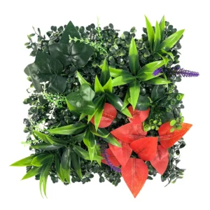 Ribbon Leaf Tropical Mix artificial mixed green wall panel