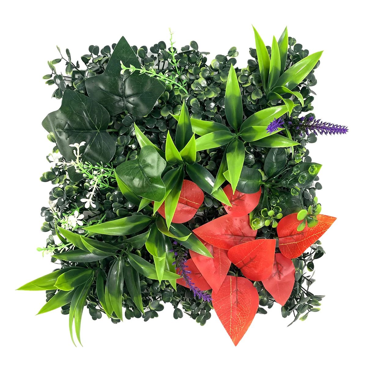 Ribbon Leaf Tropical Mix artificial mixed green wall panel