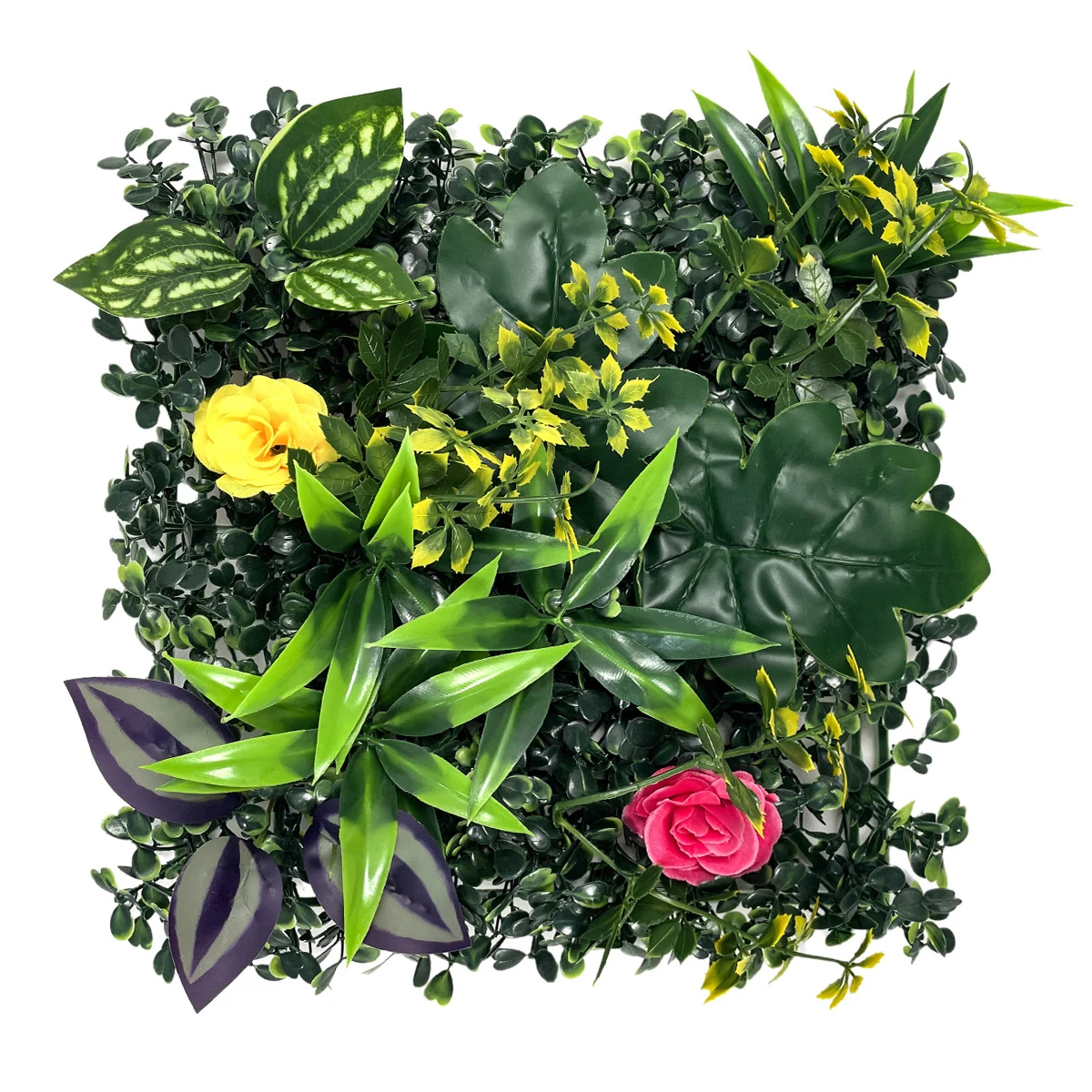 Rose Greenery Mix artificial mixed green wall panel