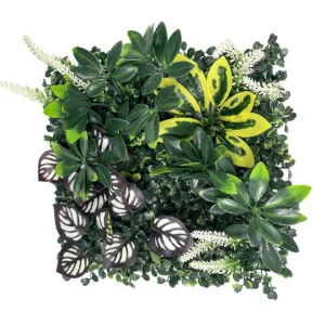 Striped Calathea Mix artificial mixed green wall panel