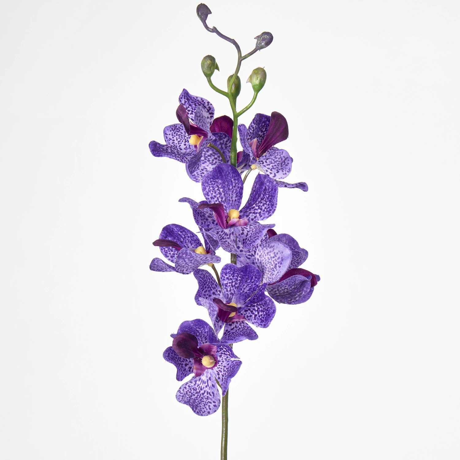 Blue Violet artificial mokara orchid stem