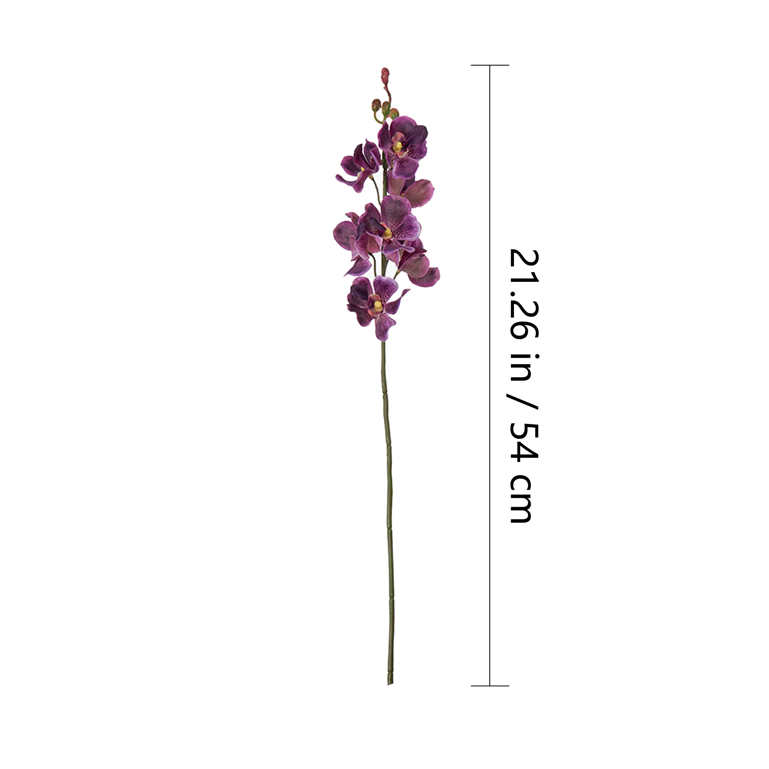 Alternate view of lavender size 54cm artificial mokara orchid stem