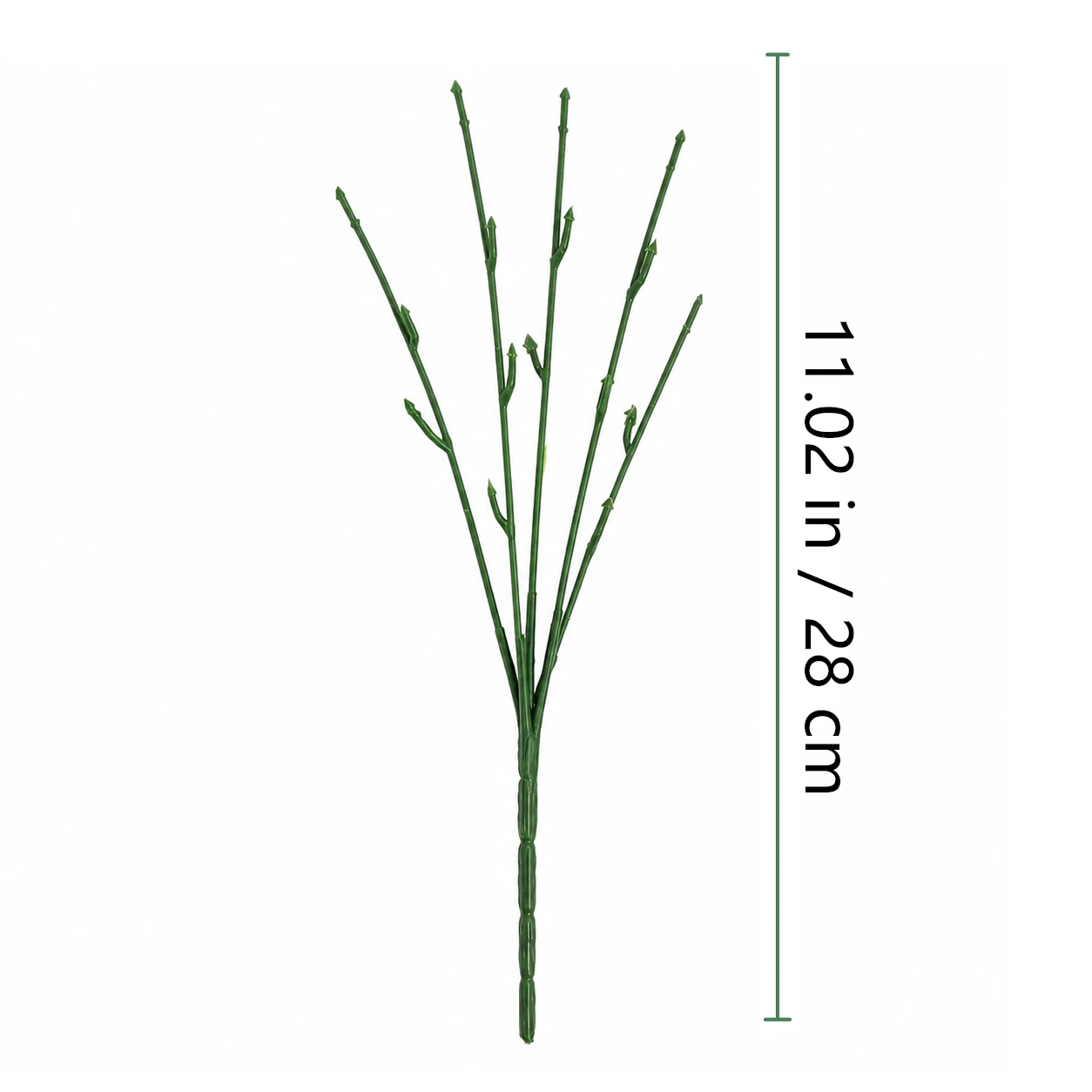 Specification diagram for five branch 15 tip artificial Multi-Branch Flower Stem