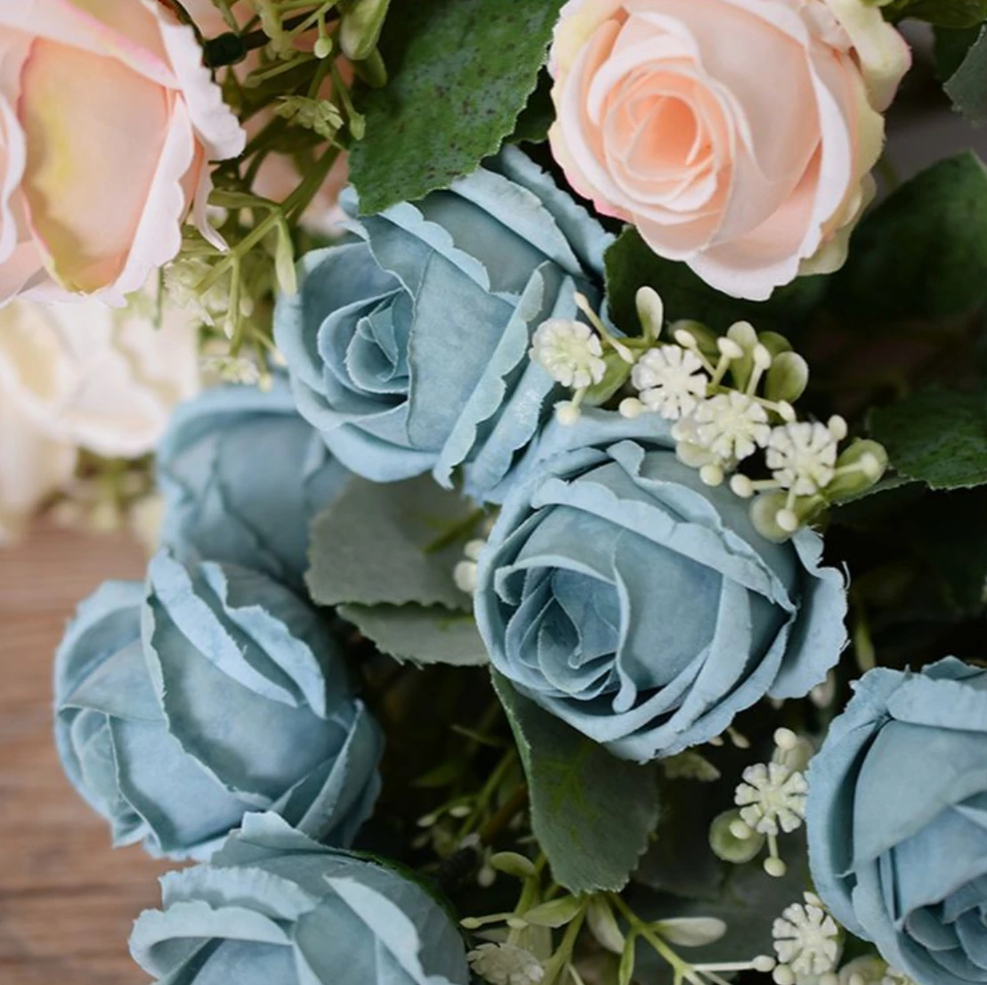 Close-up of artificial Nine-Head Rose Bouquet