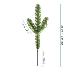 Size diagram for 26 cm artificial Norfolk pine branch