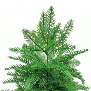Close-up of layered artificial Norfolk pine foliage