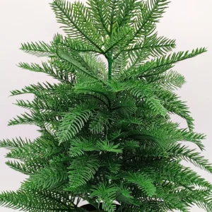 Top foliage detail of artificial Norfolk pine stake