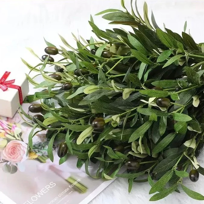 Bulk bundle of artificial olive branches for wholesale supply