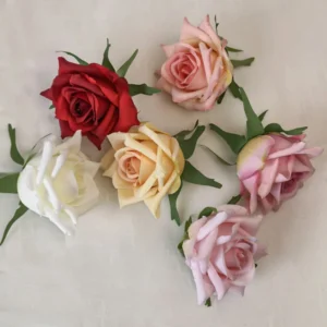 Available colors for artificial Open Rose Flower Head