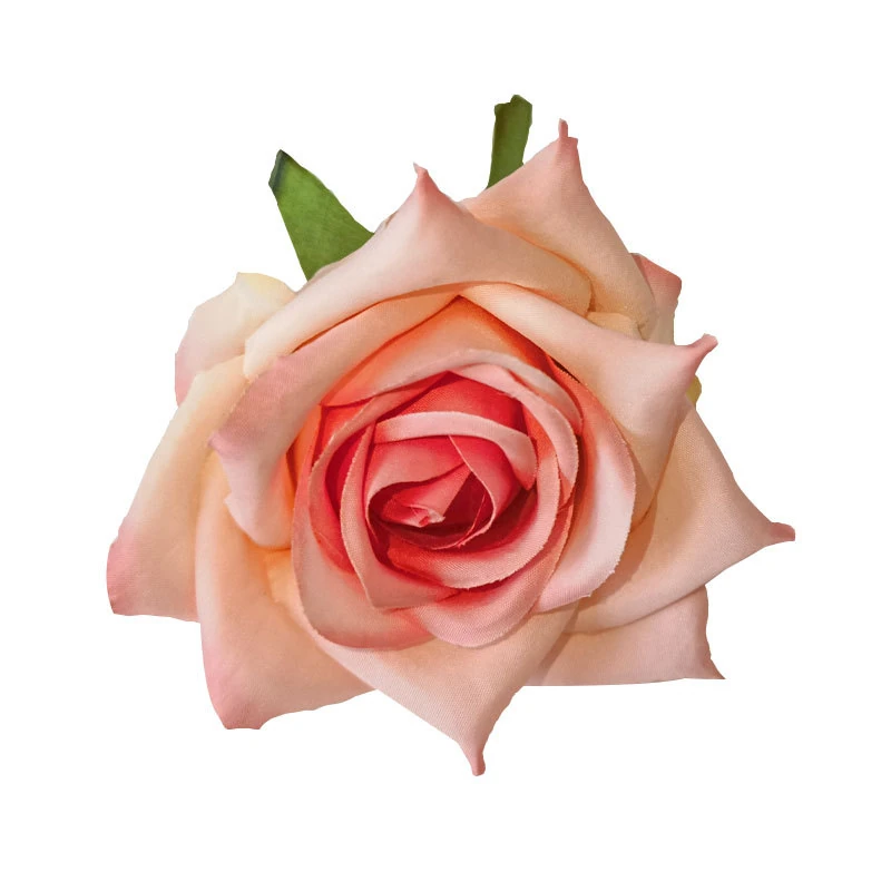 Light Pink artificial Open Rose Flower Head, 8 cm
