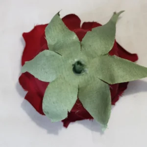 Back detail of red artificial Open Rose Flower Head