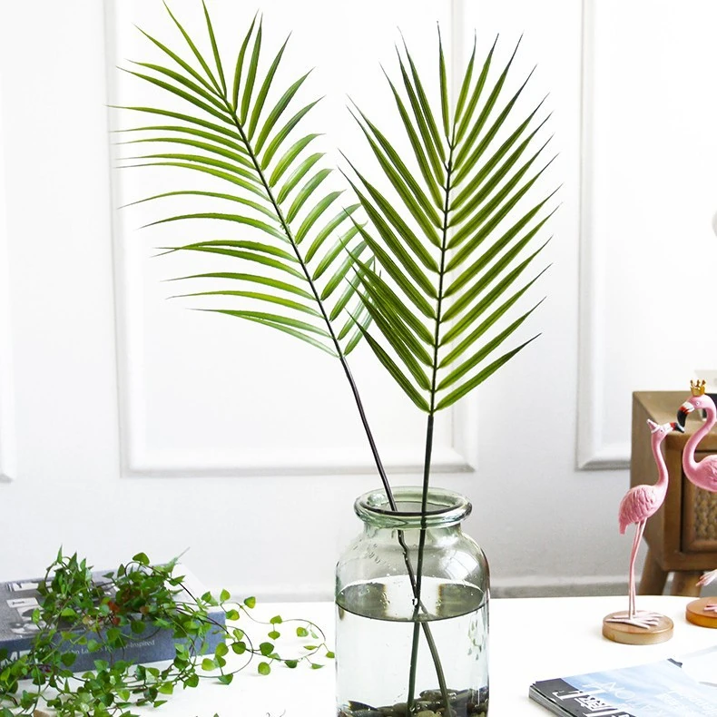 Artificial Palm Leaf Stem arranged for decorative display