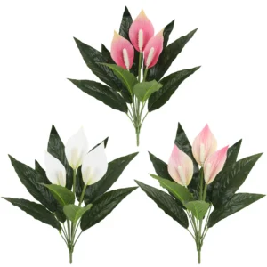 Color Options for artificial peace lily flower bush