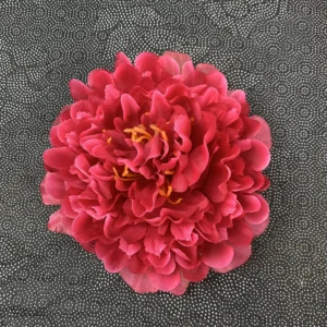 Burgundy artificial peony flower head