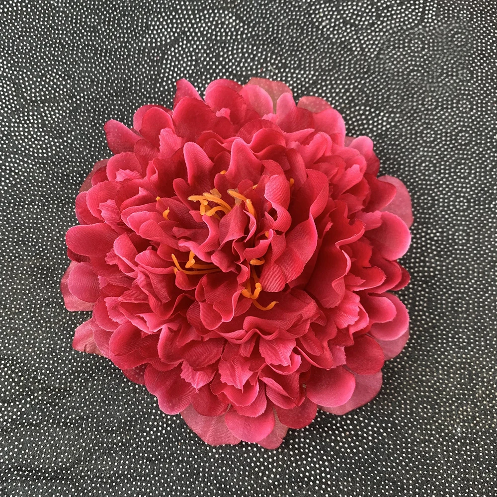 Burgundy artificial peony flower head