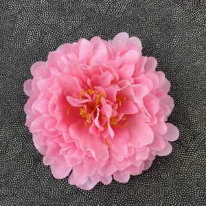 Pink artificial peony flower head