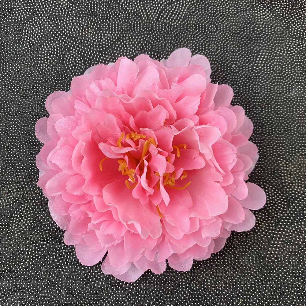 Pink artificial peony flower head