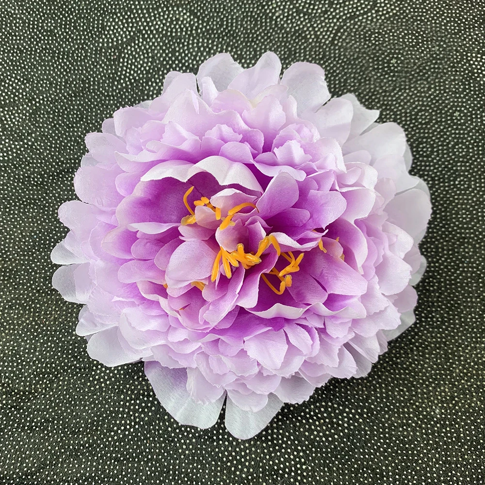 Purple artificial peony flower head