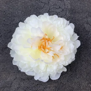 White artificial peony flower head
