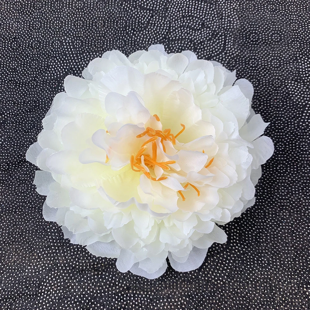 White artificial peony flower head