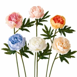 Available colors for artificial Peony Flower Stem