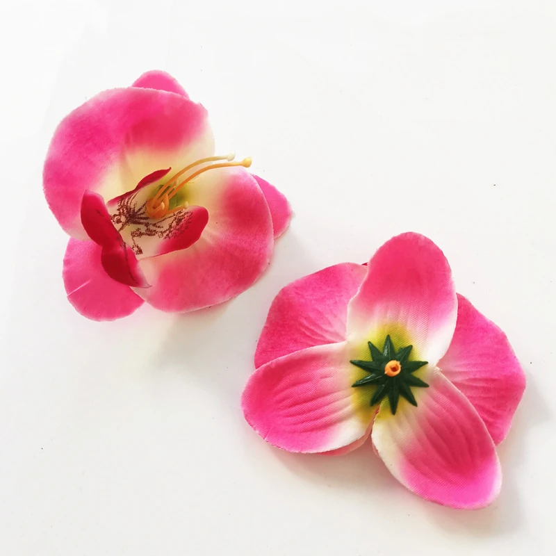 Pink artificial Phalaenopsis Orchid Flower Head, 7 cm