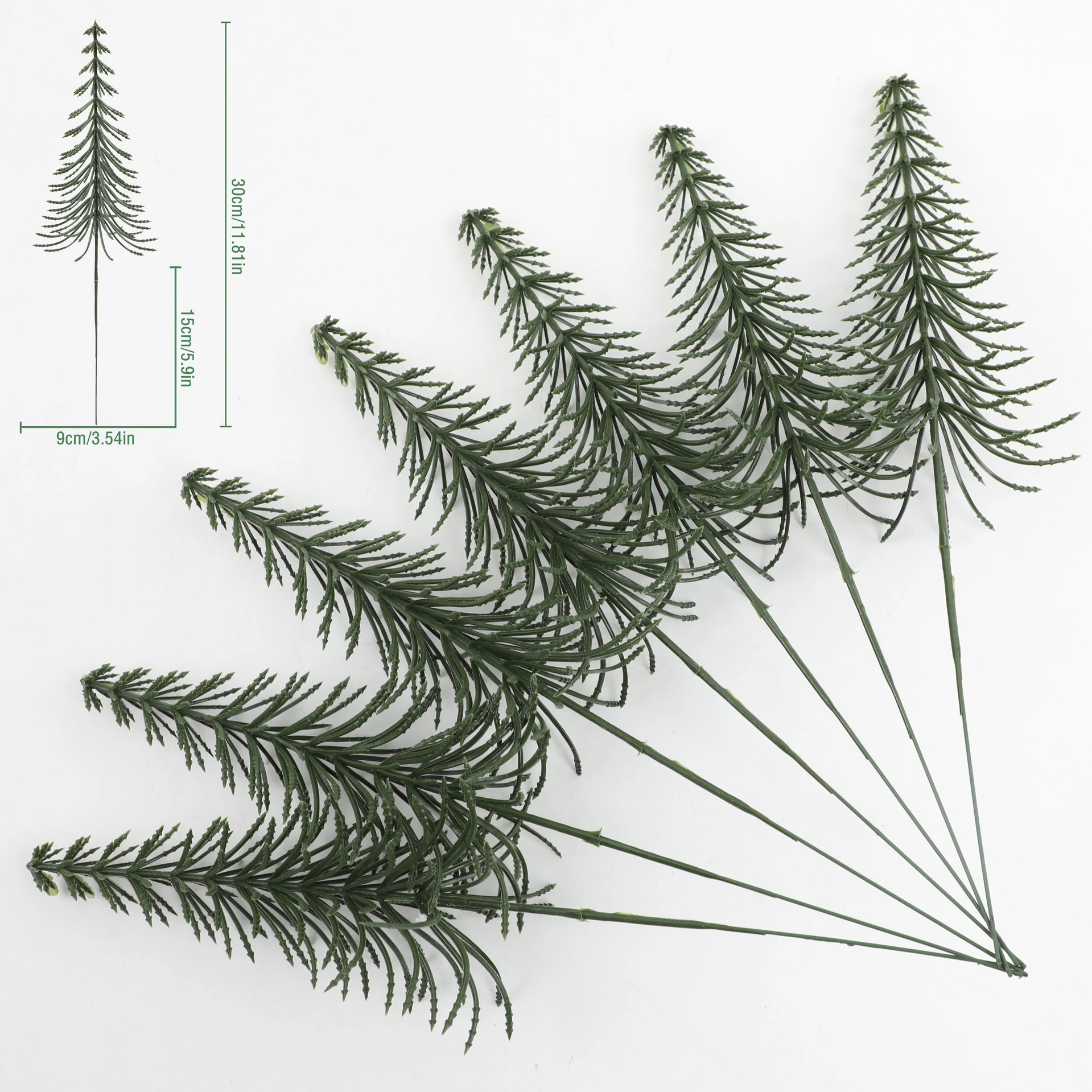 Available colors for artificial Pine Needle Spray