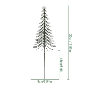 Specification diagram for silver artificial Pine Needle Spray
